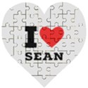 I love sean Wooden Puzzle Heart View1