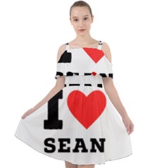 I Love Sean Cut Out Shoulders Chiffon Dress by ilovewhateva