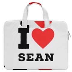 I Love Sean Macbook Pro 13  Double Pocket Laptop Bag by ilovewhateva