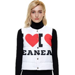 I Love Sean Women s Short Button Up Puffer Vest by ilovewhateva