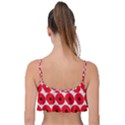 Red Peony Flower Pattern Frill Bikini Top View2