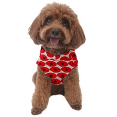 Red Peony Flower Pattern Dog Sweater by GardenOfOphir