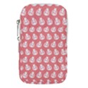 Coral And White Lady Bug Pattern Waist Pouch (Small) View1