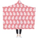 Coral And White Lady Bug Pattern Wearable Blanket View2