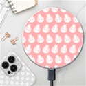 Coral And White Lady Bug Pattern Wireless Fast Charger(White) View1