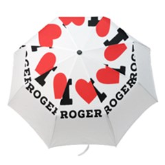 I Love Roger Folding Umbrellas by ilovewhateva