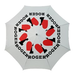 I Love Roger Golf Umbrellas by ilovewhateva