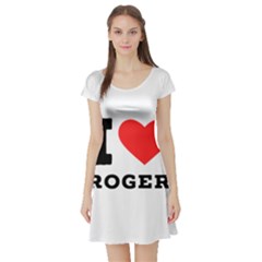 I Love Roger Short Sleeve Skater Dress by ilovewhateva