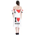 I love roger Shoulder Tie Bardot Midi Dress View2