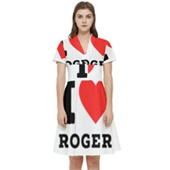 I Love Roger Short Sleeve Waist Detail Dress by ilovewhateva