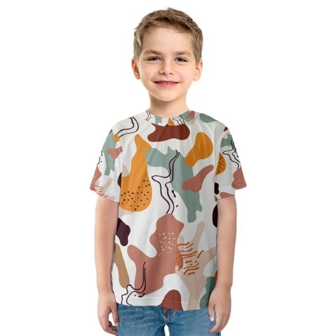 Shapes Pattern Kids  Sport Mesh Tee by BlackRoseStore