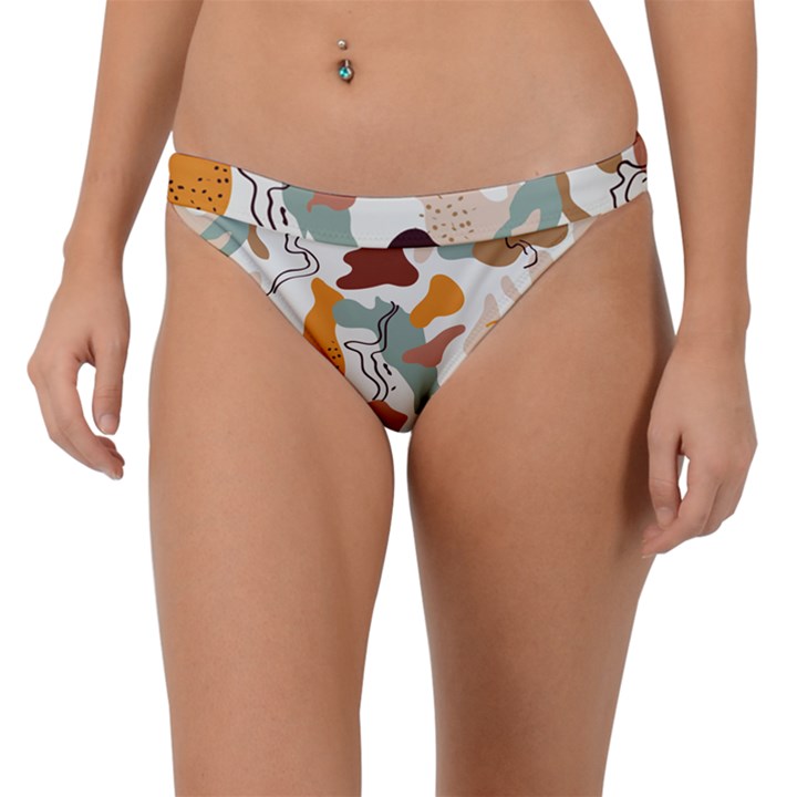 Shapes Pattern Band Bikini Bottoms