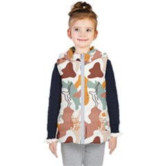 Shapes Pattern Kids  Hooded Puffer Vest by BlackRoseStore