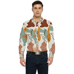 Shapes Pattern Men s Long Sleeve  Shirt by BlackRoseStore