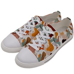 Shapes Pattern Women s Low Top Canvas Sneakers