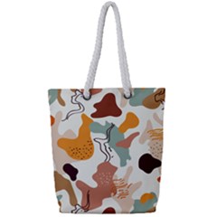 Shapes Pattern Full Print Rope Handle Tote (small)