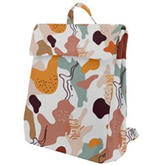 Shapes Pattern Flap Top Backpack