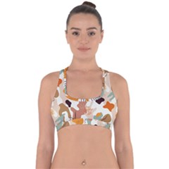 Shapes Pattern Cross Back Hipster Bikini Top 