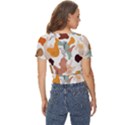 Shapes Pattern Twist Front Crop Top View4