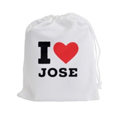 I Love Jose Drawstring Pouch (2xl) by ilovewhateva