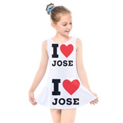 I Love Jose Kids  Skater Dress Swimsuit by ilovewhateva