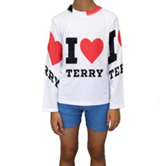 I Love Terry  Kids  Long Sleeve Swimwear by ilovewhateva