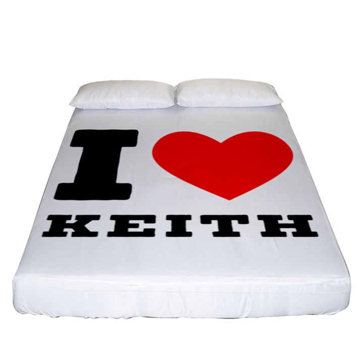 I love keith Fitted Sheet (King Size)