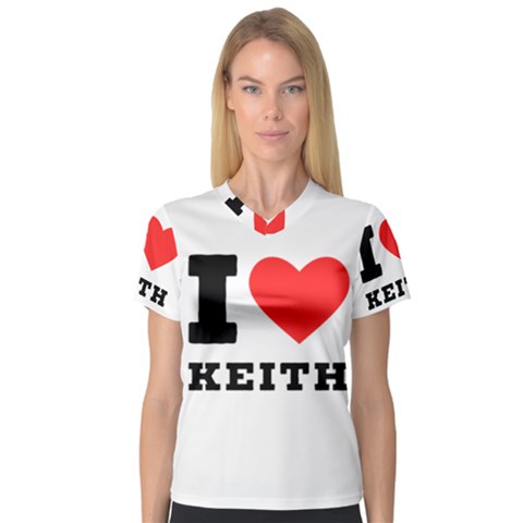 I Love Keith V-neck Sport Mesh Tee by ilovewhateva