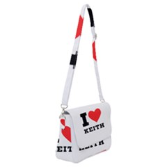 I Love Keith Shoulder Bag With Back Zipper by ilovewhateva