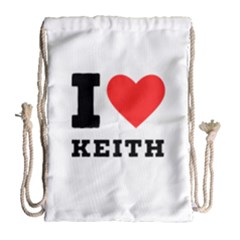 I Love Keith Drawstring Bag (large) by ilovewhateva