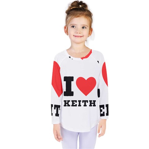 I Love Keith Kids  Long Sleeve Tee by ilovewhateva