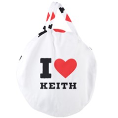 I Love Keith Giant Round Zipper Tote by ilovewhateva