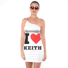 I Love Keith One Shoulder Ring Trim Bodycon Dress by ilovewhateva