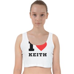 I Love Keith Velvet Racer Back Crop Top by ilovewhateva