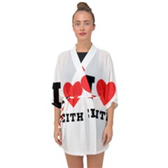 I Love Keith Half Sleeve Chiffon Kimono by ilovewhateva