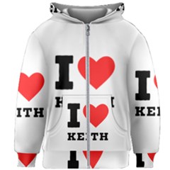 I Love Keith Kids  Zipper Hoodie Without Drawstring by ilovewhateva