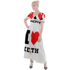 I Love Keith Button Up Short Sleeve Maxi Dress by ilovewhateva