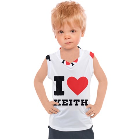 I Love Keith Kids  Sport Tank Top by ilovewhateva