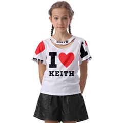 I Love Keith Kids  Front Cut Tee by ilovewhateva