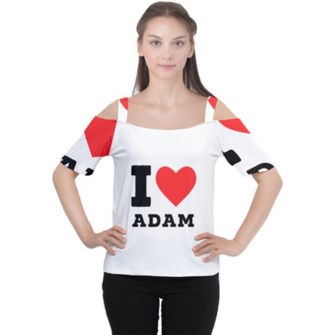 I Love Adam  Cutout Shoulder Tee by ilovewhateva