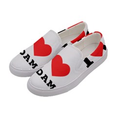 I Love Adam  Women s Canvas Slip Ons by ilovewhateva