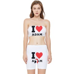 I Love Adam  Stretch Shorts And Tube Top Set by ilovewhateva