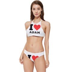 I Love Adam  Banded Triangle Bikini Set by ilovewhateva