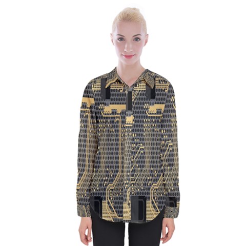 Circuit Womens Long Sleeve Shirt by nateshop