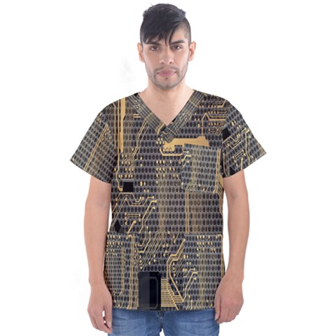 Circuit Men s V-neck Scrub Top by nateshop