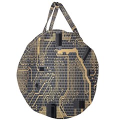 Circuit Giant Round Zipper Tote by nateshop