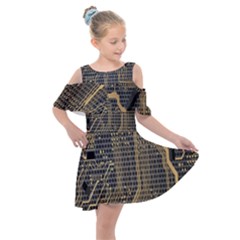 Circuit Kids  Shoulder Cutout Chiffon Dress by nateshop