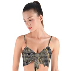 Circuit Woven Tie Front Bralet by nateshop