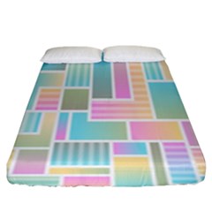 Color-blocks Fitted Sheet (king Size) by nateshop