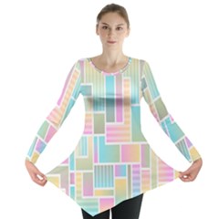 Color-blocks Long Sleeve Tunic 